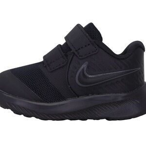 Nike Kids Black Double-Strap Sport Sneakers